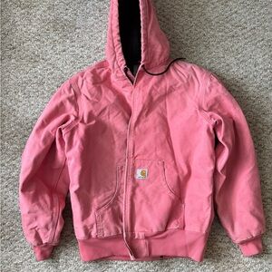 Carhartt Womens Coral Pink Hooded Carhartt Jacket
